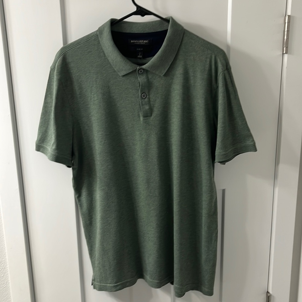 Banana Republic Mens Luxury Touch Slim Fit Size Large Tall Polo